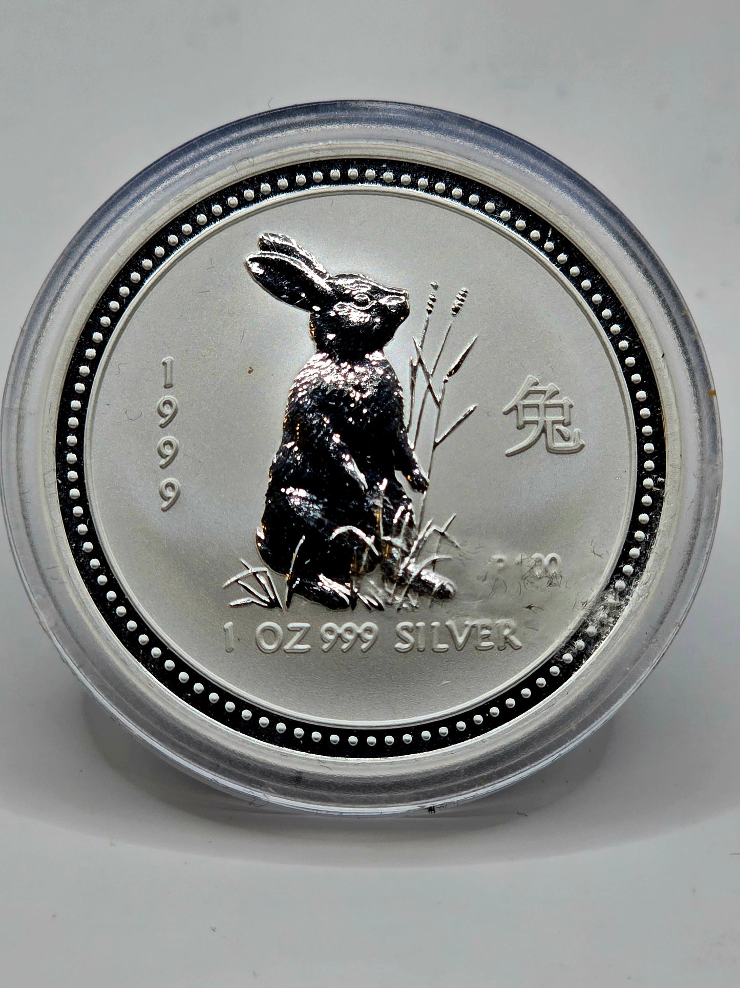 1oz 1999 Lunar Series 1 Rabbit silver coin