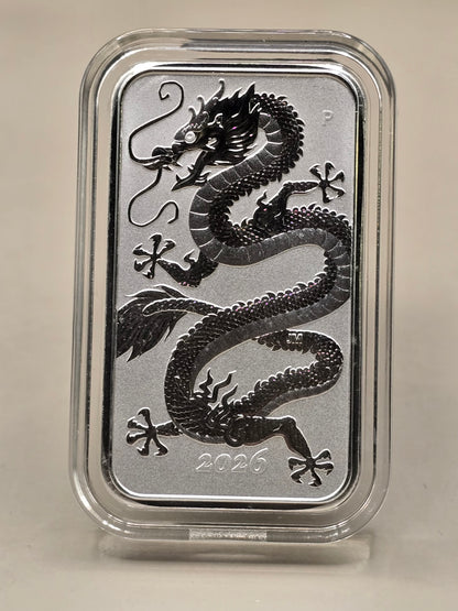 1oz silver dragon 2026 rect bar