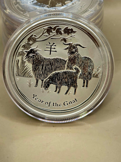 2oz 2015 silver Lunar Goat Perth Mint series 2